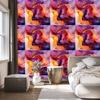 Ink Wallpaper Red, Purple and Peach 50x1000