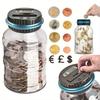 Clear Coin Saver, Battery Operated Money Bank, Large Bucket Savings Box for Teenagers and Adults, Christmas Gift