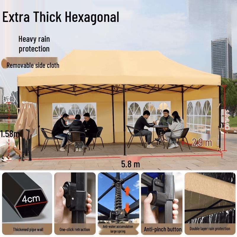 JunDingYing 3x6m Folding Canopy with Windows