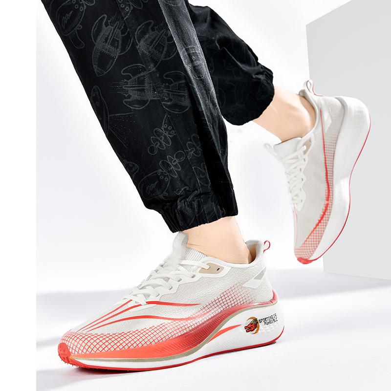 Мужская и женская обувь для бега Спортивная обувь Кроссовки 45 красный/белый — фото 19