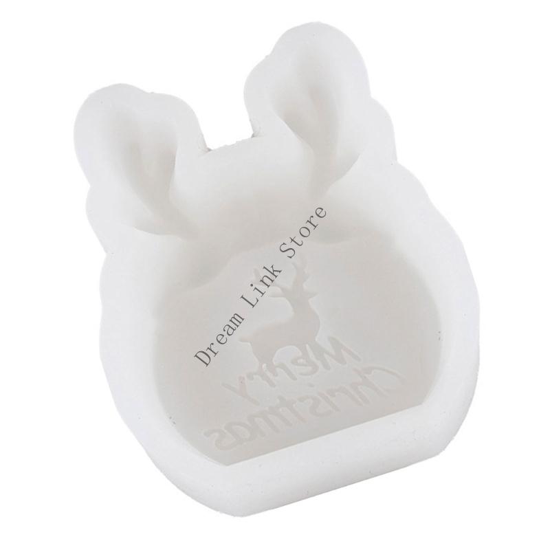 Q1FD Christmas Reindeer Silicone Mold Baking Tool For Epoxy Resin Soap