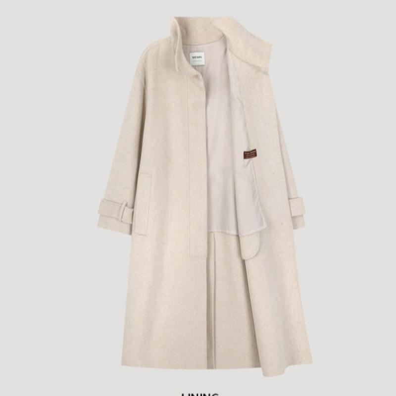  Palton cu guler înalt, lucrat manual în cașmir, She S miss, Swhcto41090 Om