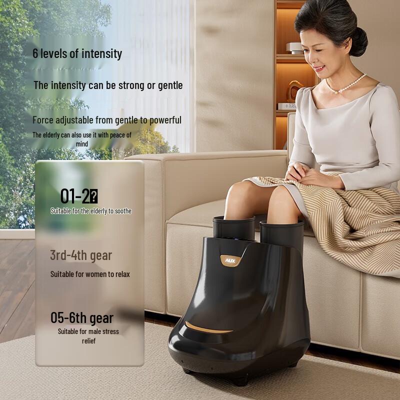 AUX Boot-Style Air Compression Foot Massager with Heat & Scraping