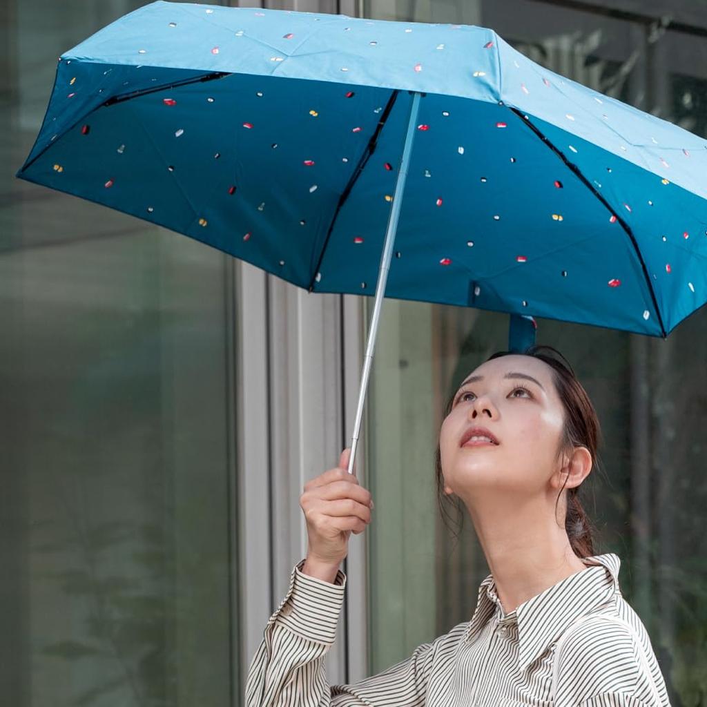 Smartduo Plus Lightweight Folding Umbrella for Both Sunny and Rainy Days Parasol 6 Ribs Compact Water Repellent UV Protection for Women Men Women Men