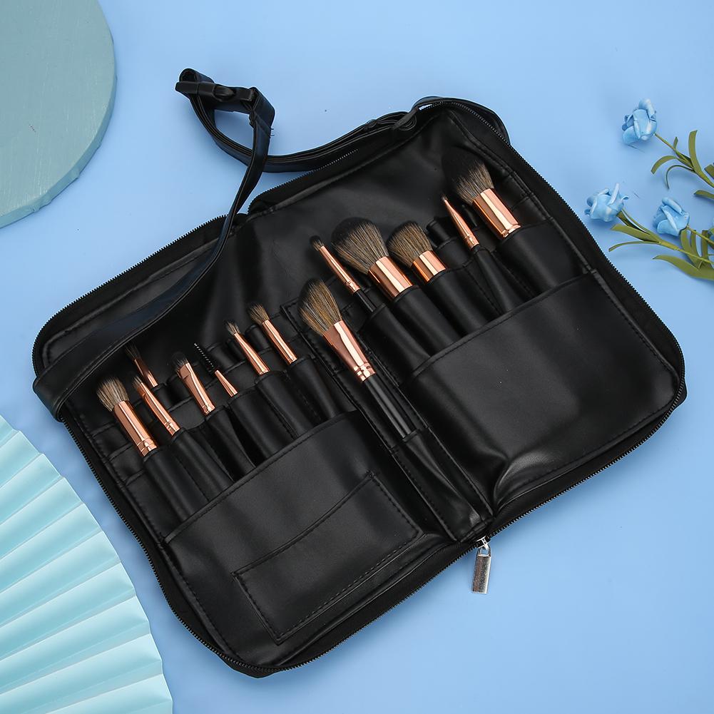 Professional Portable Makeup Brush Bag Case 24 Pockets Cosmetic Brush Holder Organizer