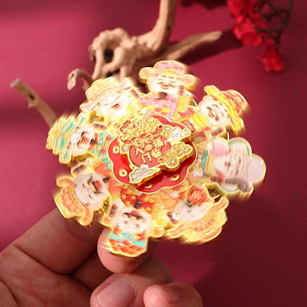 Cartoon New Year Magnetic Sticker God of Wealth Chinese Refrigerator Sticker  Celebration Party