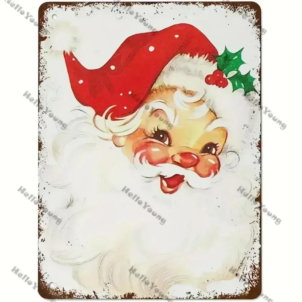 Multi-Purpose Home Decor: Durable and Adaptable. The Santa Metal Sign. A Decor Gem for Cafes, Farmhouses, and Home Walls.