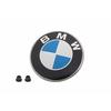 BMW Hood Emblem Logo Badge Roundel 82 Mm Genuine OE 51148132375 Grommet 51141807495