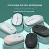 Dual-Mode Bluetooth & 2.4G Wireless Color-Block Mouse for Mobile Devices and Laptops