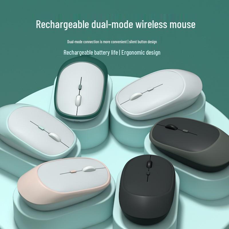 

Dual-Mode Bluetooth & 2.4G Wireless Color-Block Mouse for Mobile Devices and Laptops