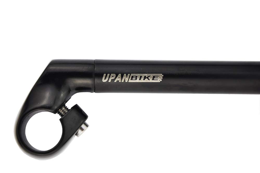 UPANBIKE Bike Aluminum Gooseneck Stem Stem, 22.2mm/25.4mm, Alloy, Shape, 40mm/80mm (40mm220mm30°, Black)