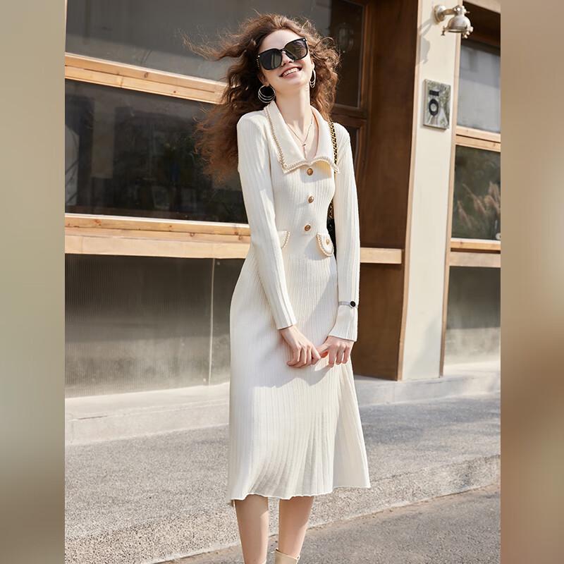 VICTORIA&VERA French Chic Knit Midi Dress