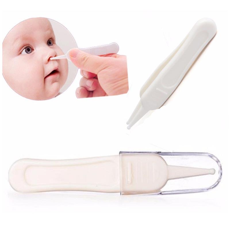Hot Selliing Navel Plastic Clean Tweezer Baby Booger Clip Infant Ear Nose Tweezers Pincet Safety Forceps Cleaning Tweezers