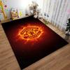 "Manchester United Logo Carpet with Fiery Background for Home Decor" Suitable for use as an anti-slip for living room bedroom sofas