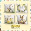 Osterhase Ostereier Kissen Kissenbezug Polyester Kissenbezug Dekokissen Kissenbezug Haus Auto Sofa Dekor