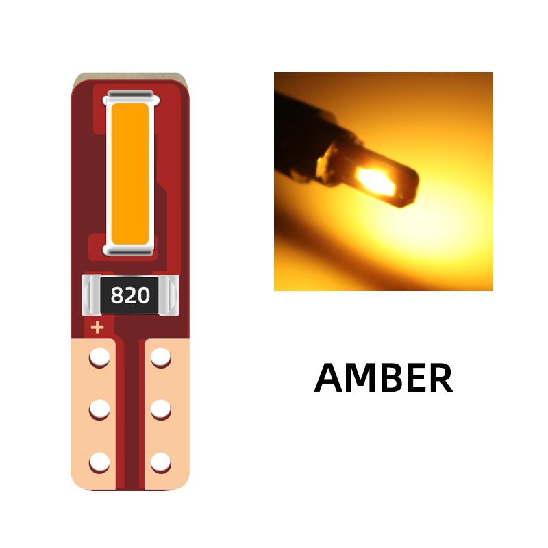 10Pcs T5 Led Bulb Canbus W3W 74 286 W1.2W Super Bright Auto Dashboard Gauge Lamp Car Warning Indicator Instrument Cluster Lights