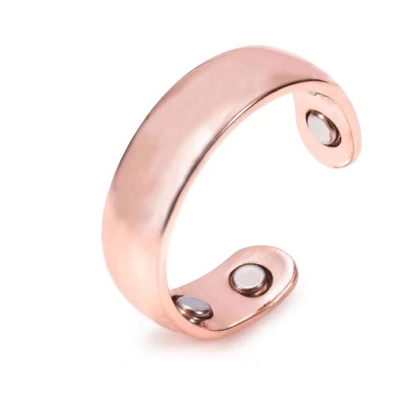 

Rose Gold Magnetic Couple Alloy Open Ring