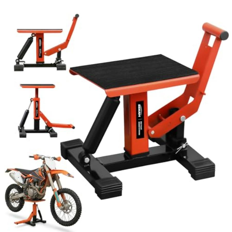 Dirt Bike Stand 1200 LBS Hydraulic Motorcycle Lift Jack with Safety Lock Heavy-Duty Motorcycle Lift Stand for Maintenance Repai as pic
