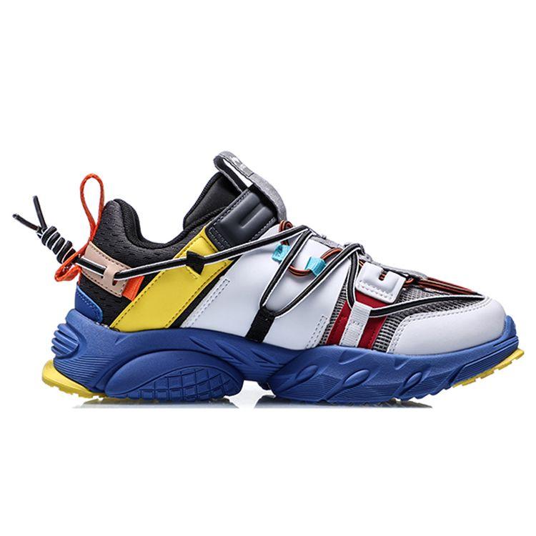 Li Ning Pangu Youth Edition Non-Slip Shock Absorbing Wear-Resistant Casual Shoes Kids Sneakers White Black Gray YKCQ194-7