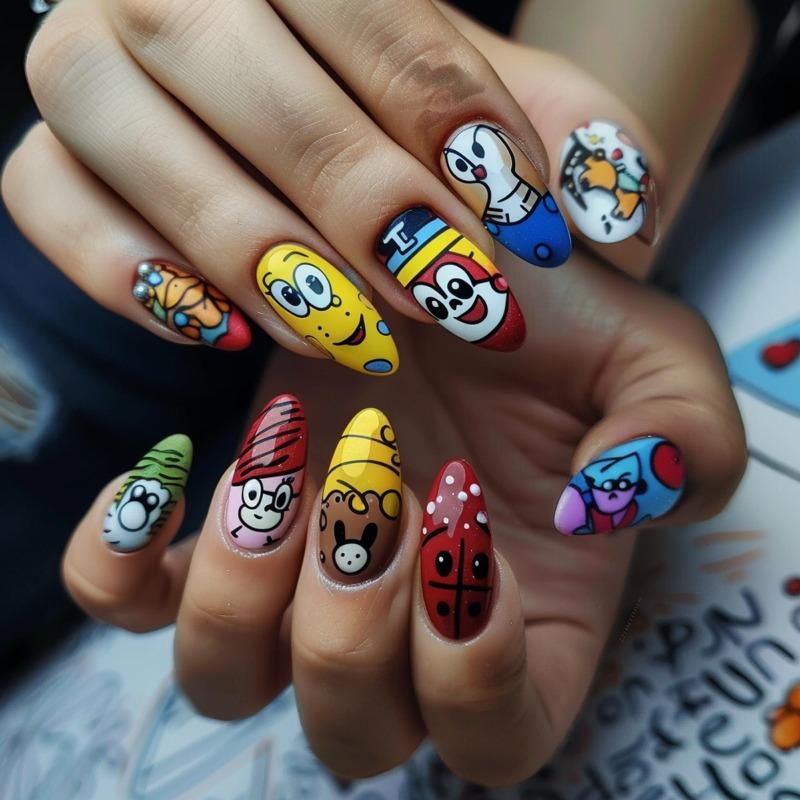 Noste Dlouhý Francouzský Ručně Dělaný Manikúrní Kousek Kamínkový Postupný Přechod Odnímatelná Nálepka na Nehty