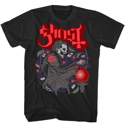 Ghost Copia Karten T-Shirt Herren Rock and Roll Musik Klassisches Band T-Shirt Neu Schwarz