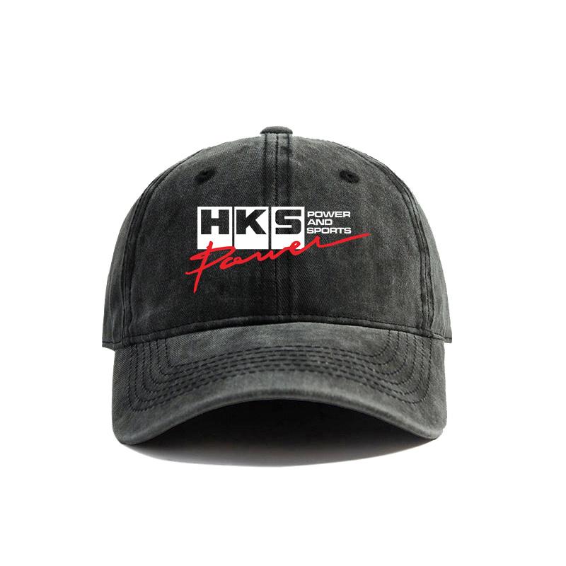 HKS Power and Sports Baseball Cap Distressed Hats Cap Unisex Retro Outdoor Summer Adjustable Dad Hat MZ