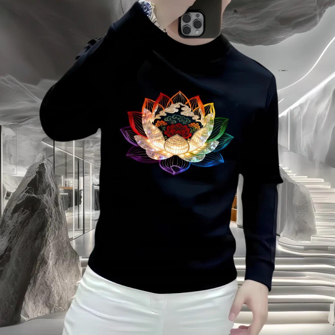 Men s Trendy Round Neck Creative Printed Hoodie - Autumn/Winter Collection 4XL