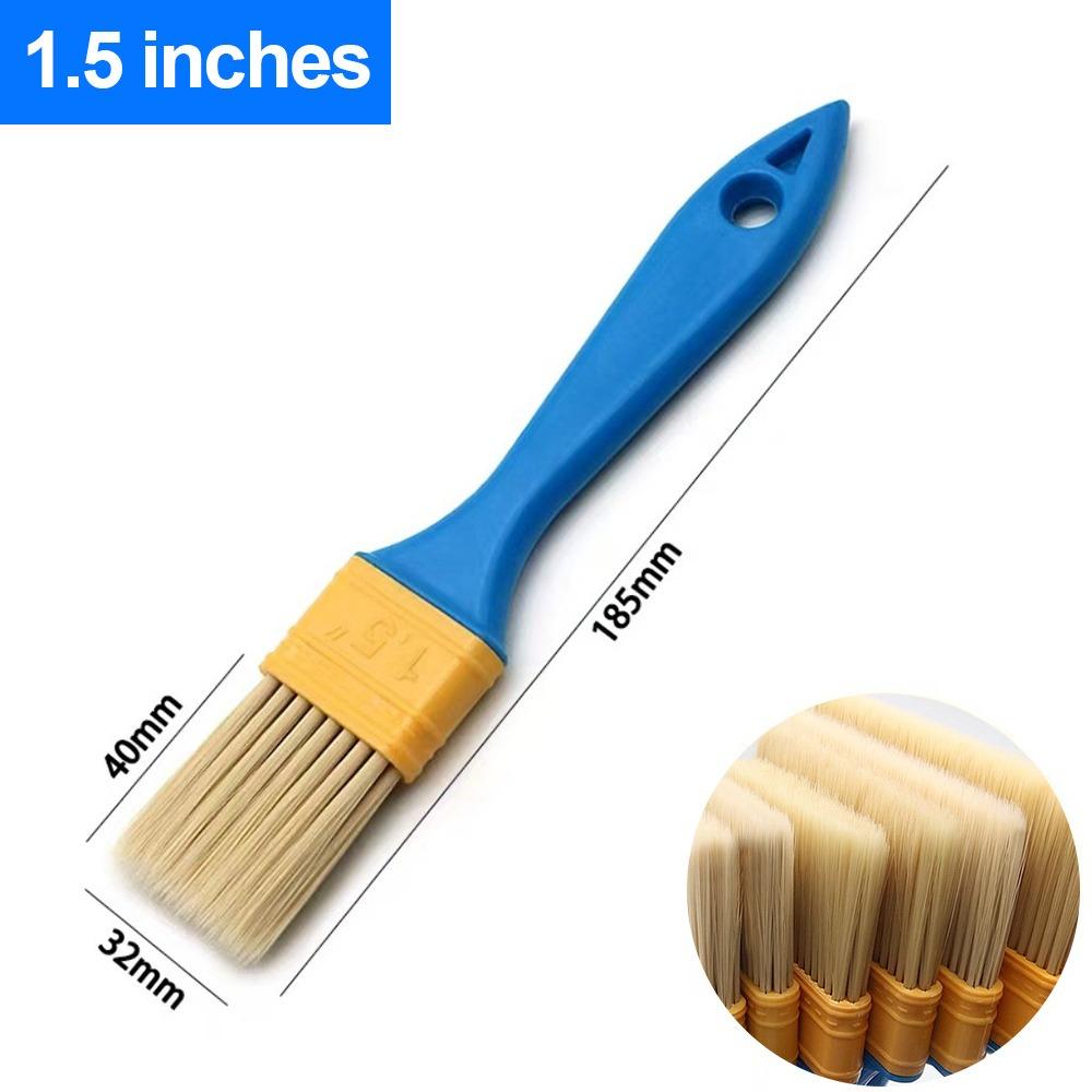 5pcs/set Nylon Bristle Paint Brushes Smooth Application All-Purpose Wall Painting Tools Plastic Handle Latex Brush Wall Painting