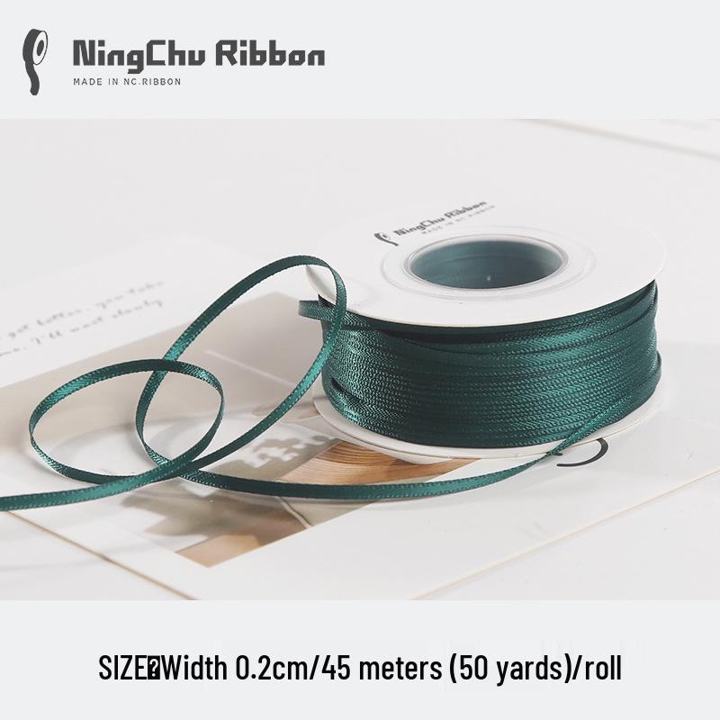 2mm Double-Sided Satin Ribbon Bookmark for Wedding Bows and Gift Wrapping