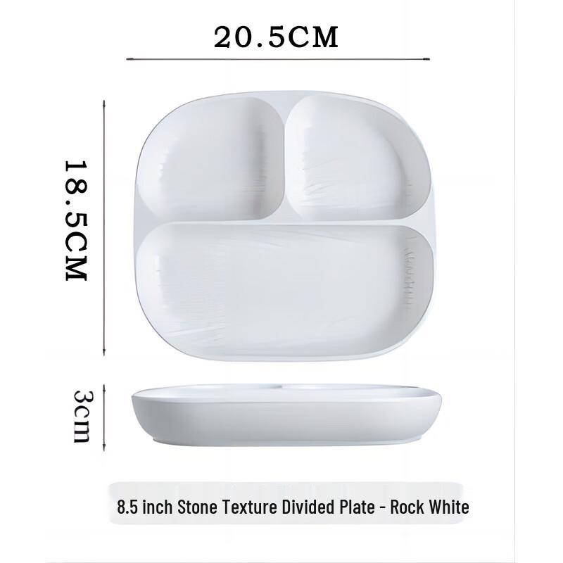 Zhishi 8.5-inch Ceramic Divided Breakfast Plates
