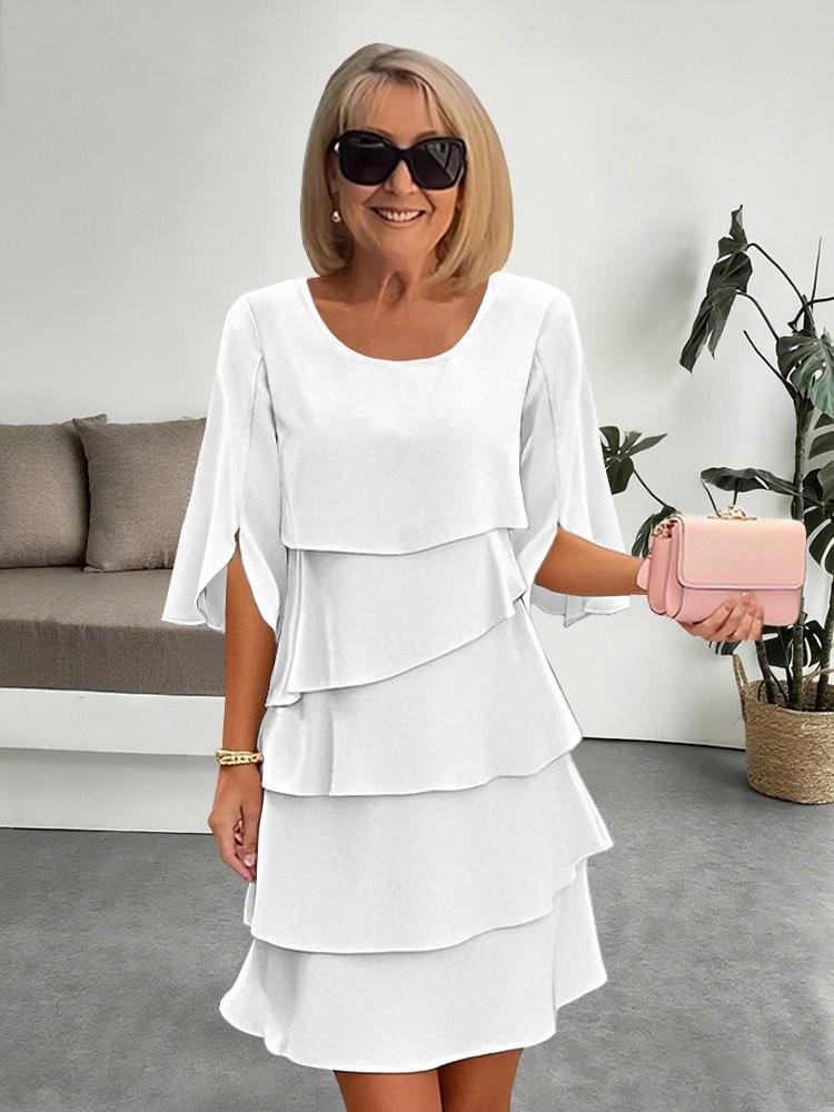 Spring 2024 Women's Irregular Solid Color Vest Dress with Slit and Square Neck Midi Skirt, European and American Fashion.