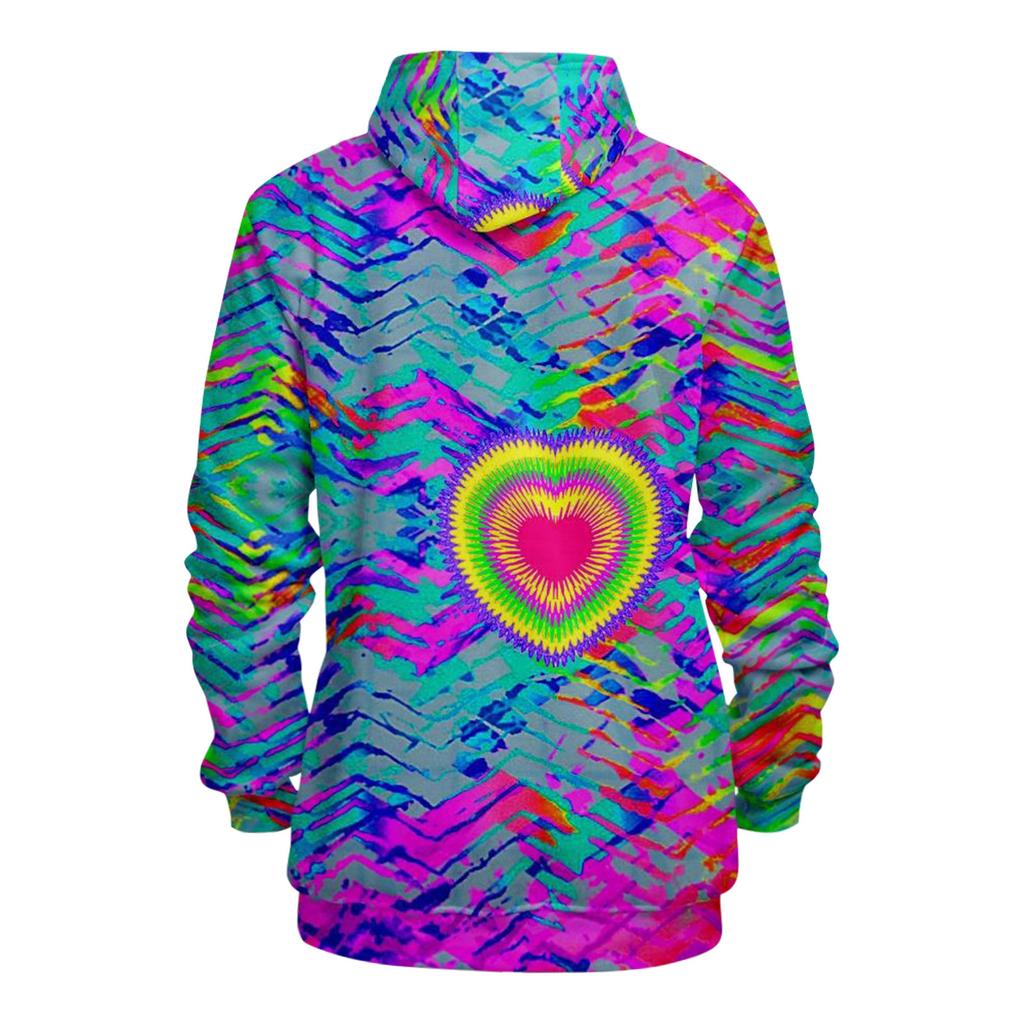 Fashion Print Loose Men's And Women's Long Sleeve Hooded Sweater