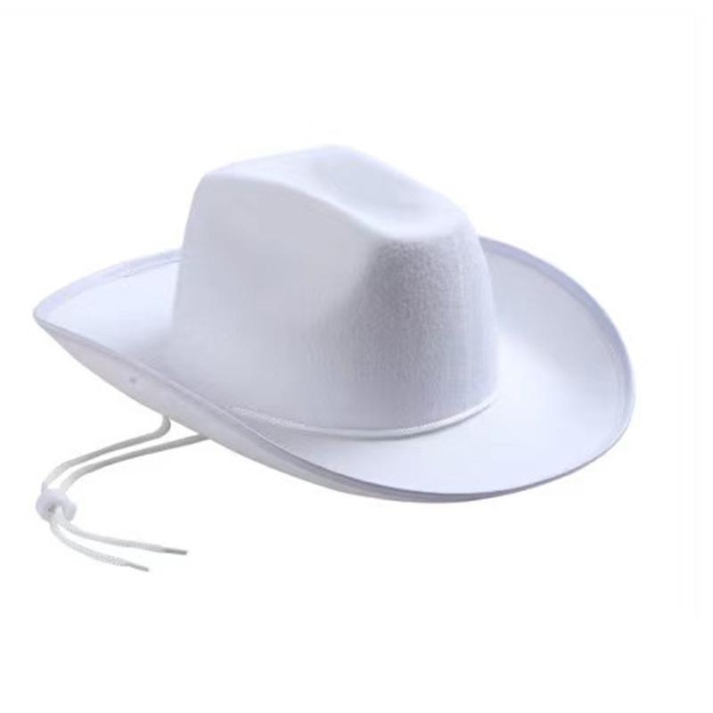 Cowboy Hat Christmas Stage Carnival Party Pink Fluorescent Colorful Cowboy Hat Compound Laser Hat Western Style Illusion