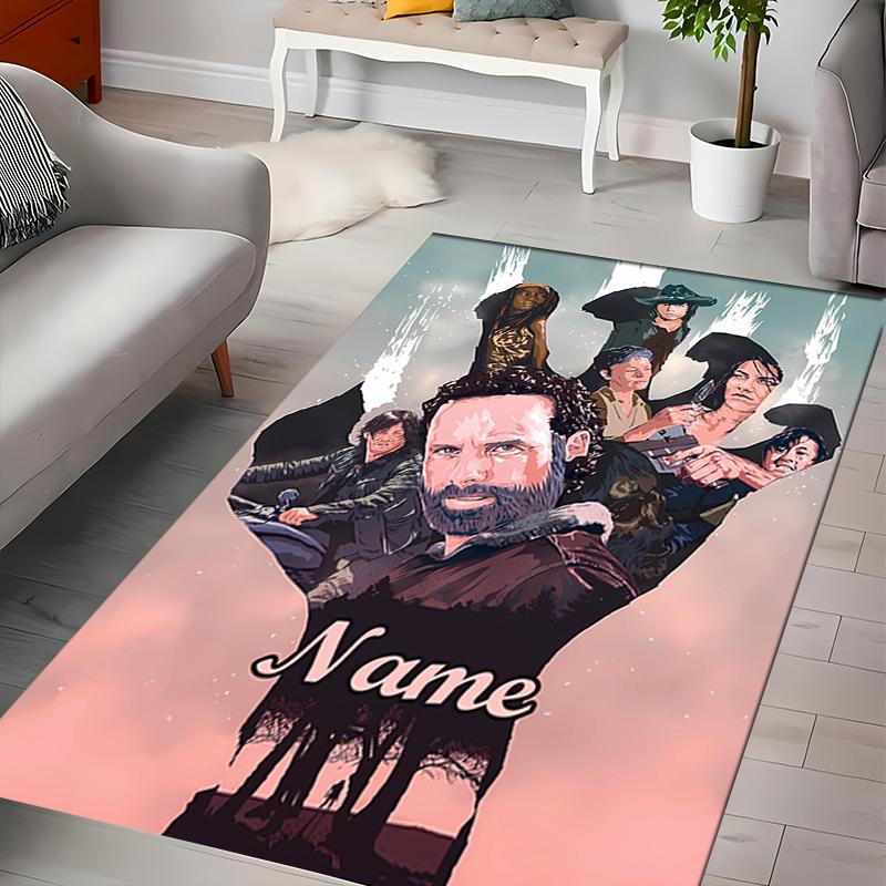 Custom Personalization The Walking Dead Area Rug - Perfect For Kitchen, Bathroom,Laundry Room Decor Large Size Available,Gift All Seasons