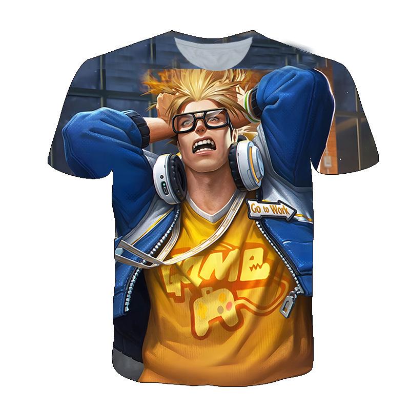 King of Glory T-shirt spring and summer male and female teenagers t-shirt student team clothes campus pain clothes dormitory black