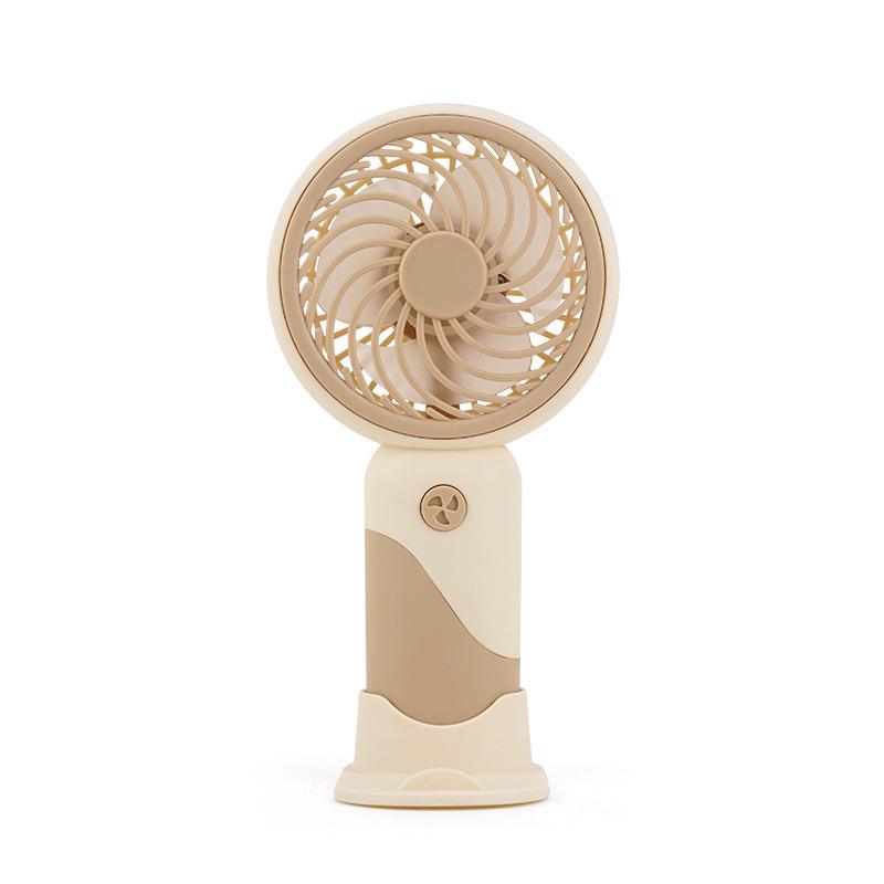 S520 Portable Three-Speed Rechargeable Mini Fan - Soft Color, USB-Powered for Outdoor Use