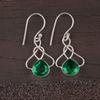 Chrome Diopside Gemstone 925 Sterling Silver Jewelry Handcrafted Earrings 1.50" EE-2-7