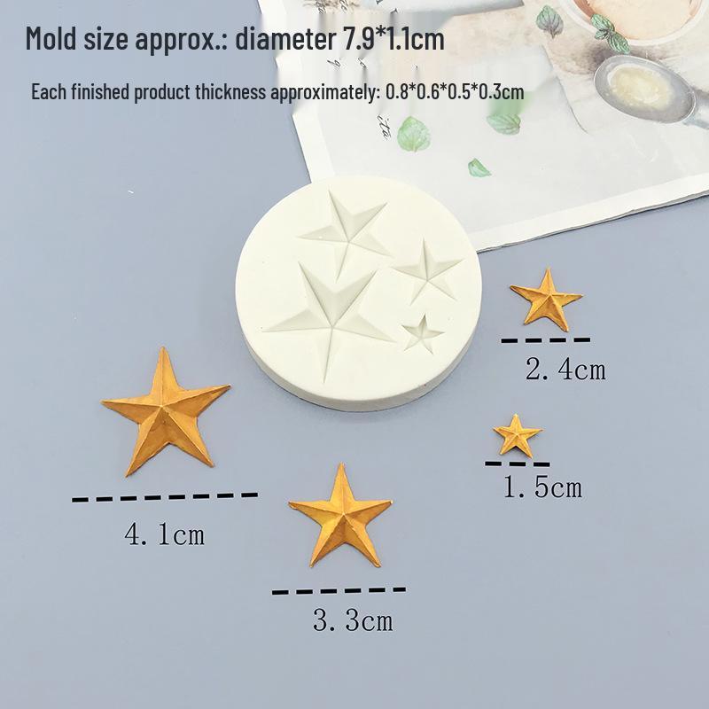 

Силиконовая форма «Пентаграмма» для DIY шоколада, мастики, украшения торта и полимерной глины