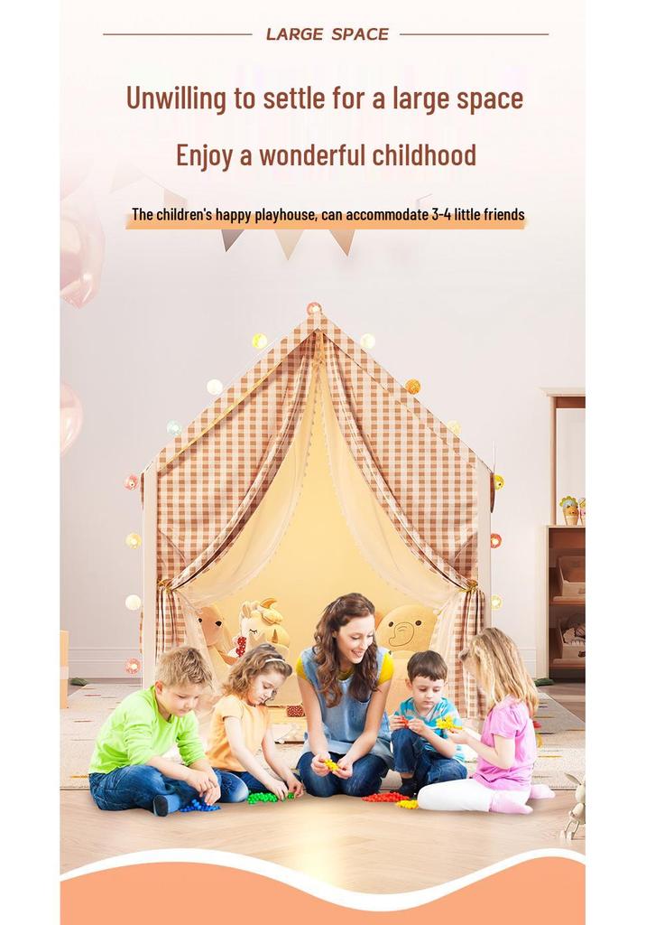 Indoor Princess Castle Play Tent for Kids - Playhouse & Bed for Boys and Girls
