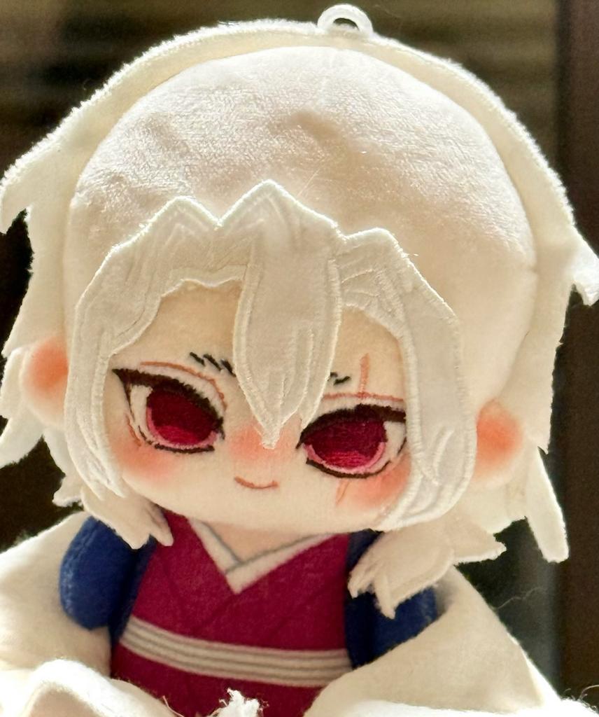 Demon Slayer Tengen Uzui Plush Doll Set 10cm Cute Sound Hashira Mascot with Eyepatch Battle Design Soft Anime Stuffed Keychain for Fans Bag Decor Gift