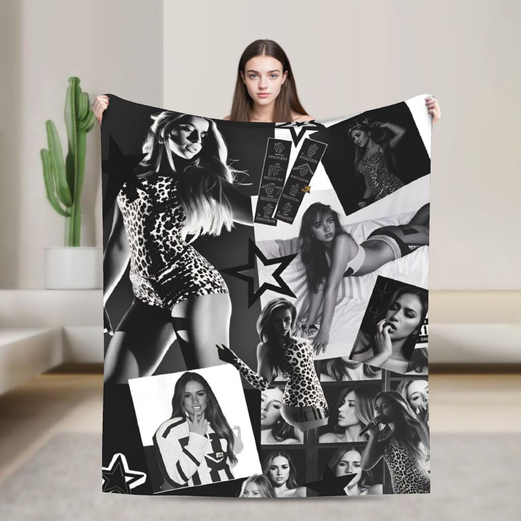 Coperta di Flanella Tate McRae Cantante Canadese Coperta Morbidissima per Divano Letto Viaggio Copriletto Novità Copri Divano Letto