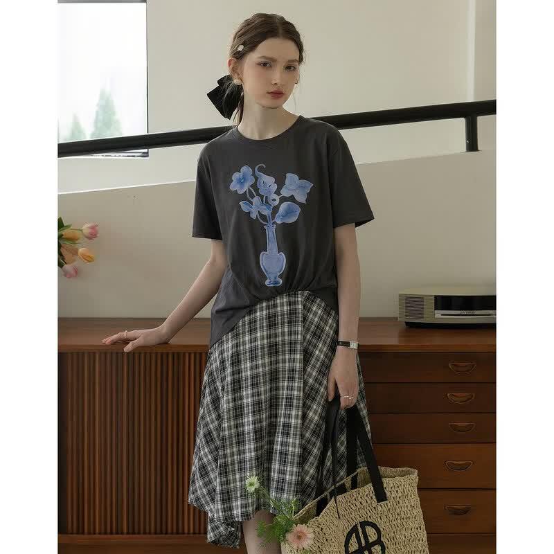 Women s Cloud Cotton A-Line Print Dress S