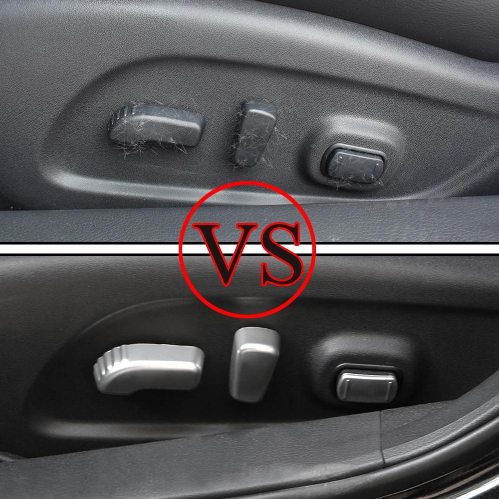 Car Front Seat Adjustment Button Stickers for Nissan Teana Altima 2016-2018 X-Trail T32 2014-2020 Cover Sticker Trim Accessories
