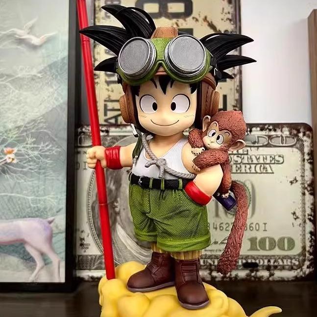 Dragon Ball GK Monkey Goku Figure Title Page Flight Suit Original Color Version Model Cute Ornament Anime Peripheral