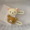 Rilakkuma Bear Hair Clip - Cute Cartoon Hairpin for Students and Gifts