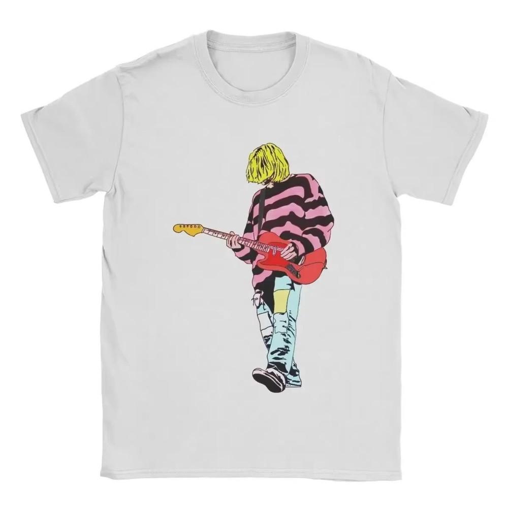 NIRVANA Kurt Cobain Classic Grunge Black/White Shirt TShirt M4XL Unisex T-Shirt XL