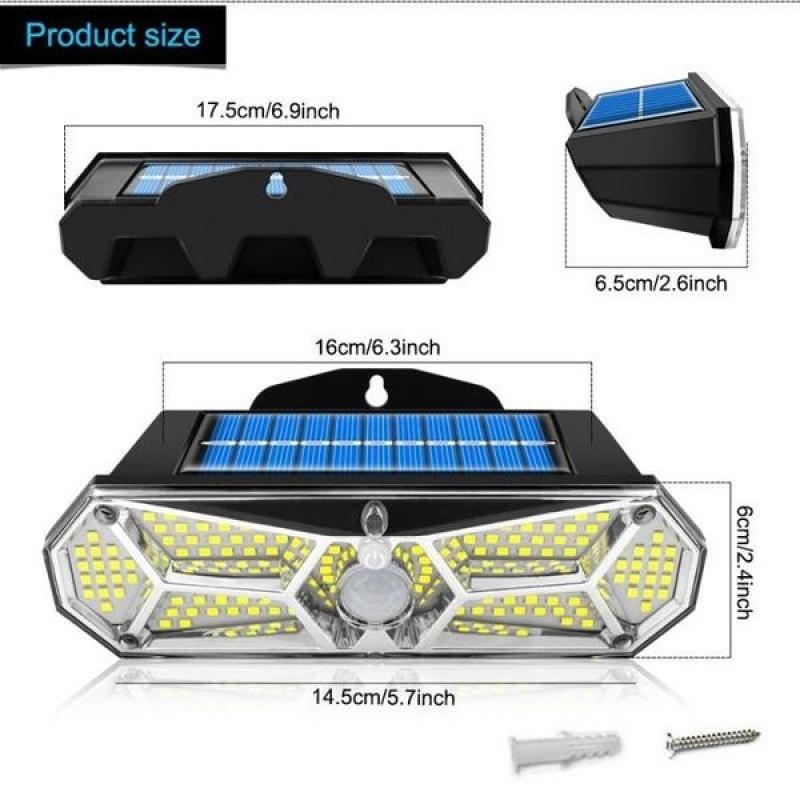 (1/2/3/unit) 5000W Solar Wall Lamp IP65 Outdoor Garden Waterproof LED Human Sensing Light