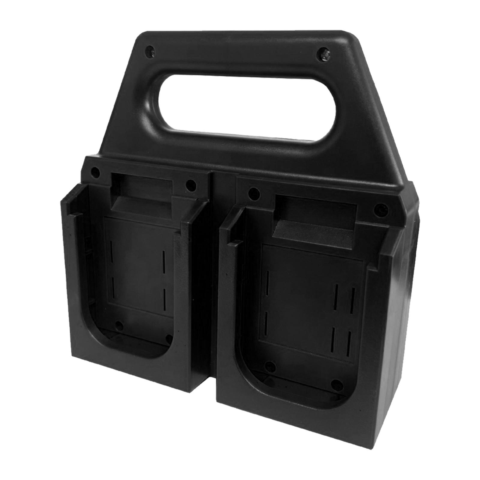 

Прочный пластиковый держатель для аккумуляторов для 18 В литиевых батарей, надежный органайзер для хранения для 4/6 элементов, компактный инструмент-аксессуар чёрный