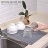 Silicone Drainig Pad Drying Mat Pot Board Dish Drain Mat Non-slip Mat Anti-scald Coaster Folding for Kitchen Tableware Utensils