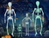 Svítící Kostra Panenka 30cm Sada 3 Luminous Skeleton Toy Party Room Autodekorace Hororová Figurka